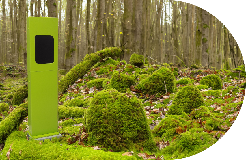 Boitier Tilt Connect Image d'un boitier Tilt Connect dans la forêt